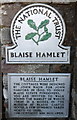 National Trust Plaque at the entrance to Blaise Hamlet, Bristol