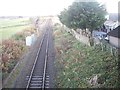 NJ8714 : A single track stretch of railway near Dyce by Stanley Howe