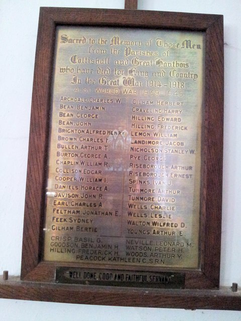 War memorial inside St John the... © Helen Steed :: Geograph Britain ...