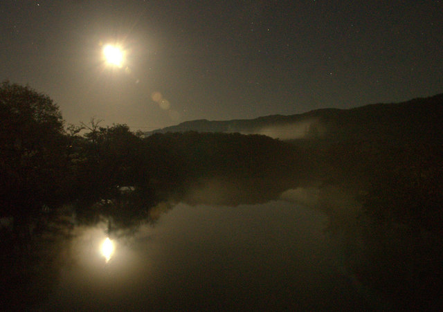 River Glass at Struy by moonlight