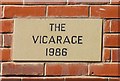 The Vicarage sign