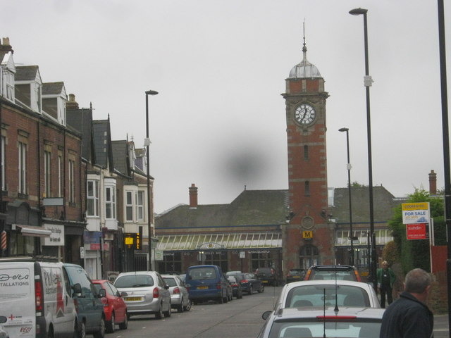 Clock tower at Whitley Bay Metro Station