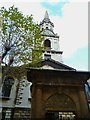TQ2981 : The spire of St Giles in the Fields by Shazz