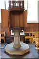 TG2308 : St John the Baptist, Timberhill - Font cover open by John Salmon