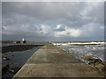 NU2232 : Coastal Northumberland : On The Eastern Breakwater At Seahouses by Richard West