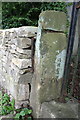 Benchmark on gatepost, Hurgill Road