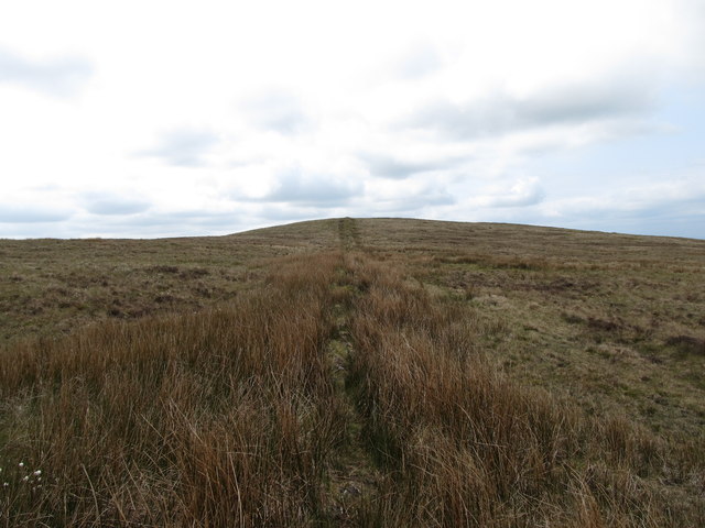 Dyke leading to the summit of Armstrongs Hill