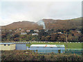 Football ground, Barmouth from the railway