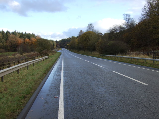 The A69 heading towards Haltwhistle