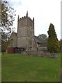 The tower and west end of All Saints church