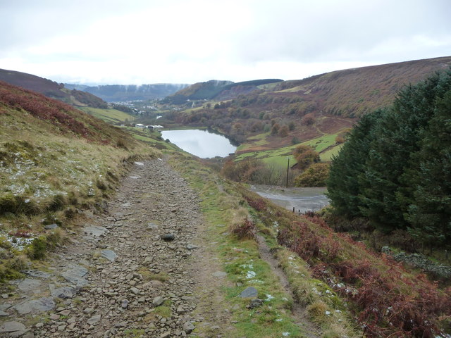 Old path at the top of Cwm Tyleri