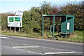 Bus shelter on the A509