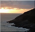 SS6286 : Wales Coast Path at sunset by Rob Farrow
