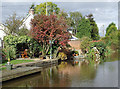 Canalside gardens near Burland, Cheshire