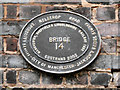 SJ8894 : Bridge 14 plaque by David Dixon