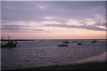 TM4249 : Orford Quay: view downriver, winter sunset by Christopher Hilton