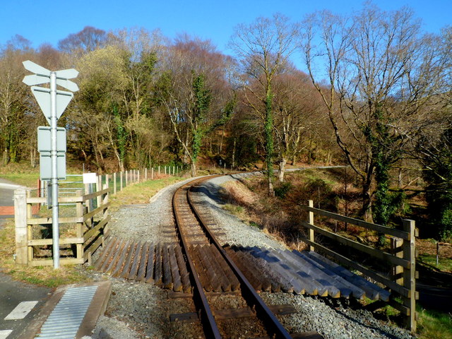 Welsh Highland Railway south of Goat Tunnel, Beddgelert