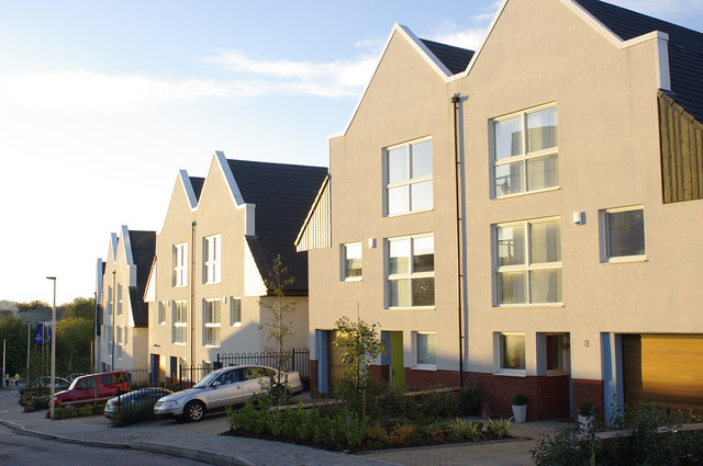 New houses at Royal Close, Penarth Heights