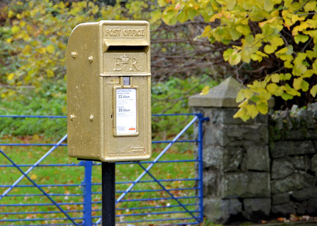 Gold letter box, Seaforde © Albert Bridge cc-by-sa/2.0 :: Geograph ...