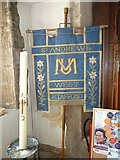 SY7289 : St Andrew, West Stafford: banner by Basher Eyre