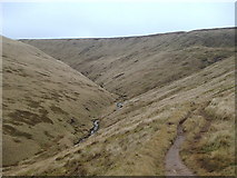 SK0893 : Crooked Clough and Doctor's Gate path by Andrew Hill