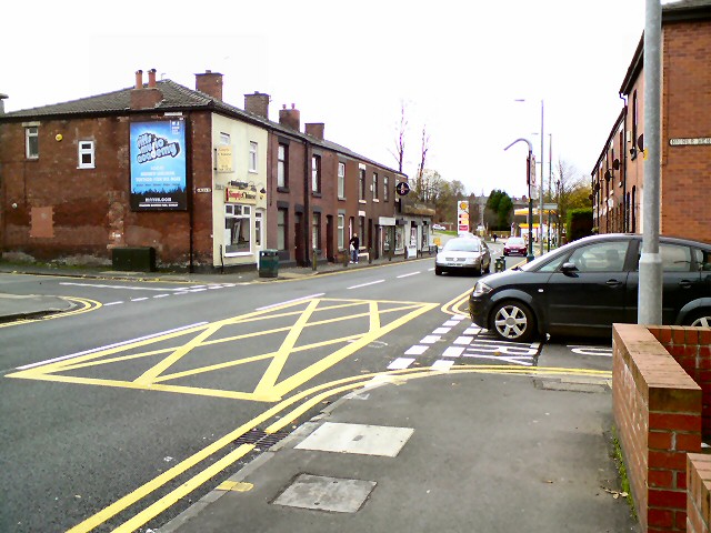 Box Junction at the top of Higher Henry Street