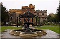 Fountain in the rose garden of Whitstable Castle