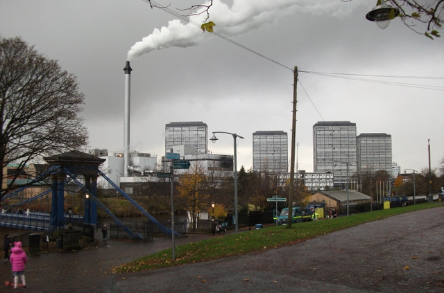 Gorbals towerblocks from Glasgow Green