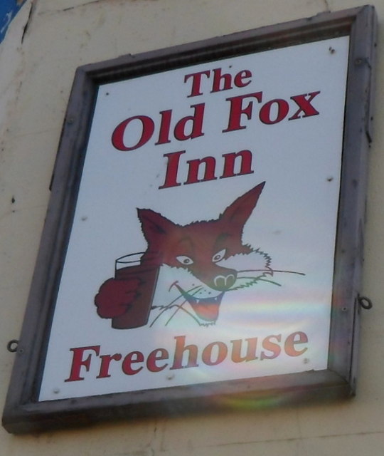 The Old Fox Inn name sign, St Philips, Bristol