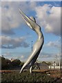 Roundabout art near Connaught Bridge