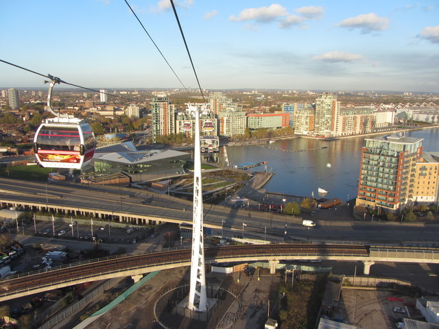 View NE from the Emirates Air Line