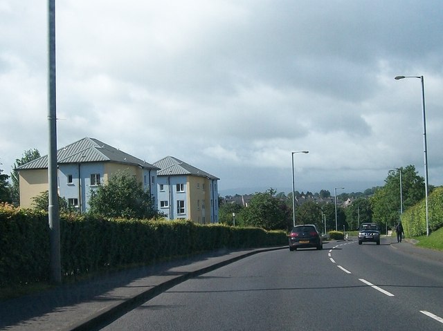 Apartment blocks at the lower end of Cornagrade Road, Enniskillen