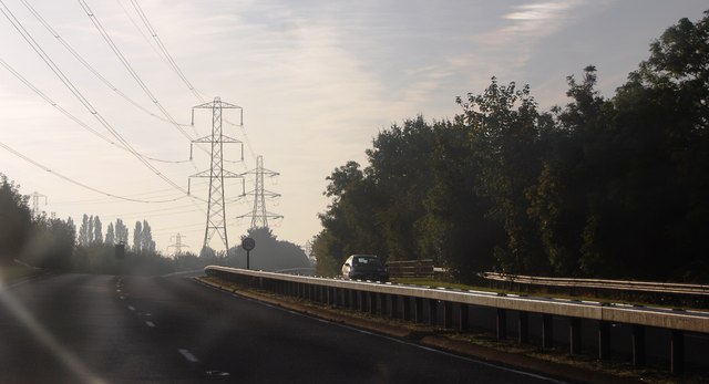 A308 and pylons