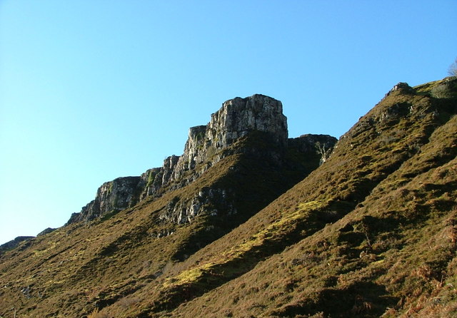 Cliffs above the Uig to Staffin road