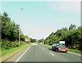 Approaching a roundabout at the junction of the A75 and the A701