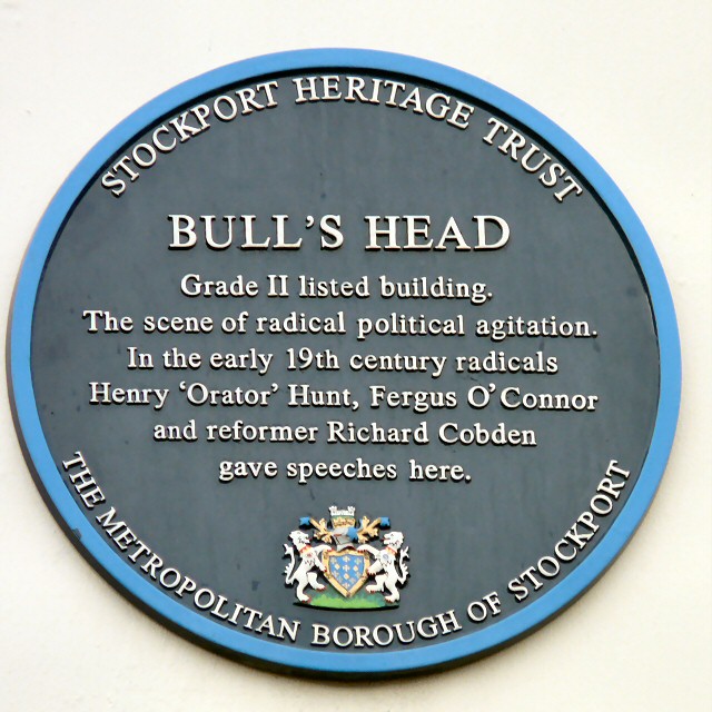 Bull's Head blue plaque