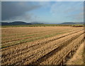 Looking west over Autumn stubble