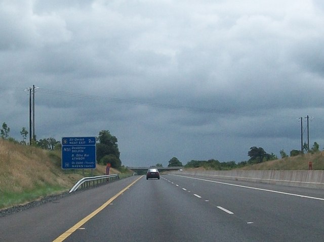 Power lines crossing the M3 south of Priesttown