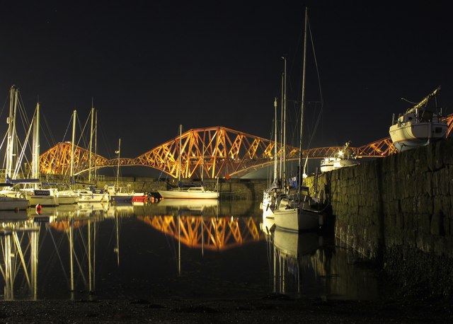 Nightfall At South Queensferry Harbour © Greg Fitchett :: Geograph ...