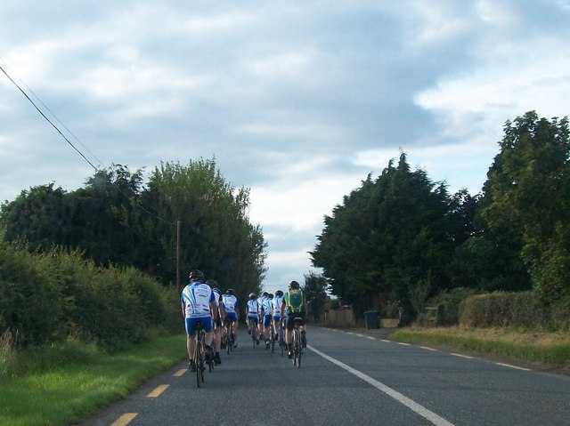 Cyclists on the R162 south of Kingscourt