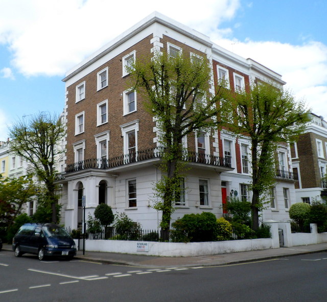 Corner of Artesian Road and Sutherland Place, London W2