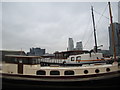 View of the Bank of New York and the Exchange Tower from Poplar Dock