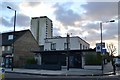 "The Rylston" pub and November morning sky