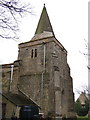 SP6341 : The tower of St James' church, Syresham by Dave Kelly