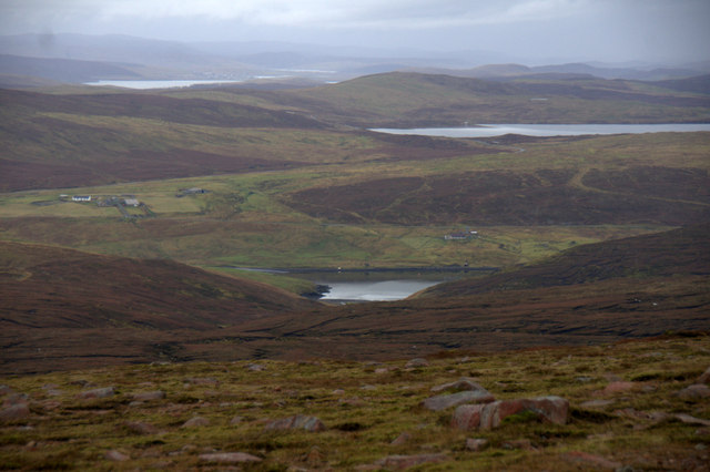View to Ronas from Man o' Scord, Mid Field