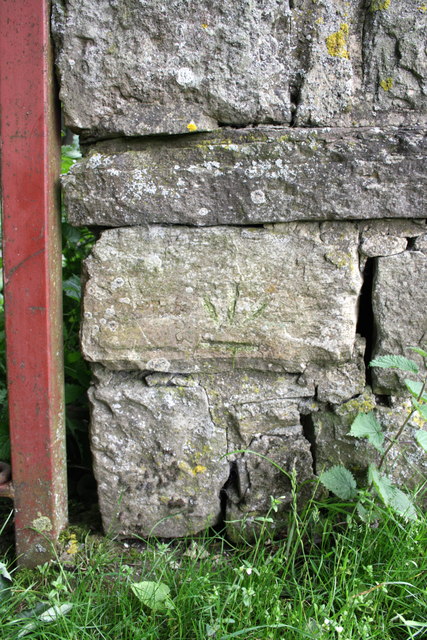 Benchmark on wall pier of Morpeth Gate gateway