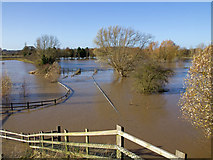 SP2660 : Flooded fields near Barford by David P Howard