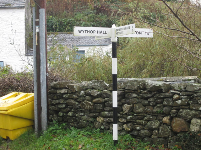 Old signpost in Wythop Mill