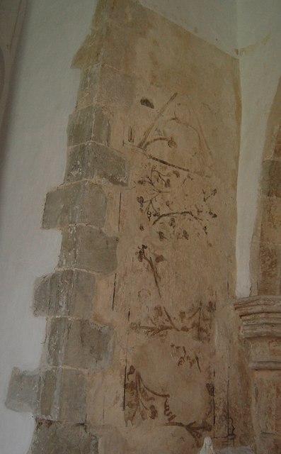 14th C. Wall painting, St George's church, Ivychurch