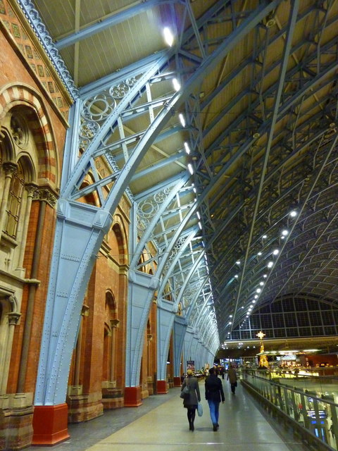 Part of the upper walkway at St. Pancras International Station